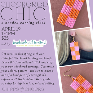 Checkered Chic: Beaded Earring Class