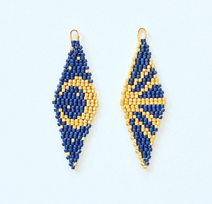 Sun and Moon Diamonds (navy and gold)